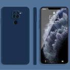 For Xiaomi Redmi 10X 4G Solid Color Imitation Liquid Silicone Straight Edge Dropproof Full Coverage Protective Case(Blue) - 1