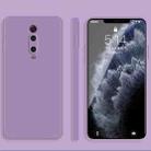 For Xiaomi Redmi K20 Pro Solid Color Imitation Liquid Silicone Straight Edge Dropproof Full Coverage Protective Case(Purple) - 1