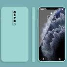 For Xiaomi Redmi K30 Solid Color Imitation Liquid Silicone Straight Edge Dropproof Full Coverage Protective Case(Sky Blue) - 1