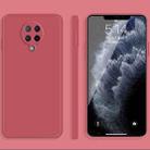 For Xiaomi Redmi K30 Pro Solid Color Imitation Liquid Silicone Straight Edge Dropproof Full Coverage Protective Case(Red) - 1