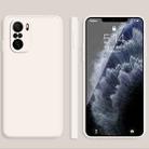 For Xiaomi Redmi K40 Pro Solid Color Imitation Liquid Silicone Straight Edge Dropproof Full Coverage Protective Case(White) - 1