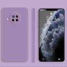 For Xiaomi Redmi Note 9 Pro Solid Color Imitation Liquid Silicone Straight Edge Dropproof Full Coverage Protective Case(Purple) - 1