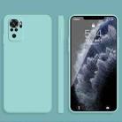 For Xiaomi Redmi Note 10 Solid Color Imitation Liquid Silicone Straight Edge Dropproof Full Coverage Protective Case(Sky Blue) - 1