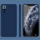 For Xiaomi Redmi Note 10 Pro Solid Color Imitation Liquid Silicone Straight Edge Dropproof Full Coverage Protective Case(Blue) - 1