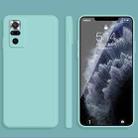 For Xiaomi Redmi Note 10 Pro Solid Color Imitation Liquid Silicone Straight Edge Dropproof Full Coverage Protective Case(Sky Blue) - 1