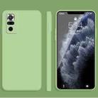 For Xiaomi Redmi Note 10 Pro Solid Color Imitation Liquid Silicone Straight Edge Dropproof Full Coverage Protective Case(Matcha Green) - 1