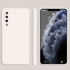 For Xiaomi Mi 9 Solid Color Imitation Liquid Silicone Straight Edge Dropproof Full Coverage Protective Case(White) - 1