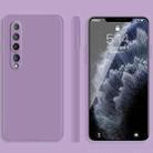 For Xiaomi Mi 10 Solid Color Imitation Liquid Silicone Straight Edge Dropproof Full Coverage Protective Case(Purple) - 1
