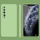 For Xiaomi Mi 10 Solid Color Imitation Liquid Silicone Straight Edge Dropproof Full Coverage Protective Case(Matcha Green) - 1