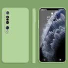 For Xiaomi Mi 10 Pro Solid Color Imitation Liquid Silicone Straight Edge Dropproof Full Coverage Protective Case(Matcha Green) - 1