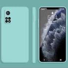 For Xiaomi Mi 10T Solid Color Imitation Liquid Silicone Straight Edge Dropproof Full Coverage Protective Case(Sky Blue) - 1