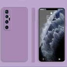 For Xiaomi Mi 10 Ultra Solid Color Imitation Liquid Silicone Straight Edge Dropproof Full Coverage Protective Case(Purple) - 1