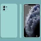 For Xiaomi Mi 11 Solid Color Imitation Liquid Silicone Straight Edge Dropproof Full Coverage Protective Case(Sky Blue) - 1