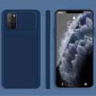 For Xiaomi Poco M3 Solid Color Imitation Liquid Silicone Straight Edge Dropproof Full Coverage Protective Case(Blue) - 1