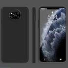 For Xiaomi Poco X3 NFC / Poco X3 Pro Solid Color Imitation Liquid Silicone Straight Edge Dropproof Full Coverage Protective Case(Black) - 1