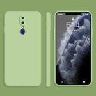 For OPPO A9 / A9X / F11 Solid Color Imitation Liquid Silicone Straight Edge Dropproof Full Coverage Protective Case(Matcha Green) - 1