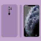 For OPPO A11 / A11X Solid Color Imitation Liquid Silicone Straight Edge Dropproof Full Coverage Protective Case(Purple) - 1