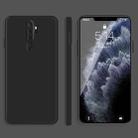 For OPPO A11 / A11X Solid Color Imitation Liquid Silicone Straight Edge Dropproof Full Coverage Protective Case(Black) - 1