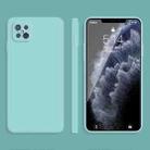 For OPPO A92s Solid Color Imitation Liquid Silicone Straight Edge Dropproof Full Coverage Protective Case(Sky Blue) - 1