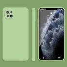For OPPO A92s Solid Color Imitation Liquid Silicone Straight Edge Dropproof Full Coverage Protective Case(Matcha Green) - 1
