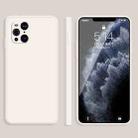 For OPPO Find X3 Solid Color Imitation Liquid Silicone Straight Edge Dropproof Full Coverage Protective Case(White) - 1