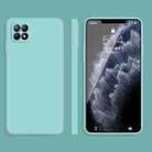 For OPPO Reno4 SE Solid Color Imitation Liquid Silicone Straight Edge Dropproof Full Coverage Protective Case(Sky Blue) - 1