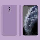 For OPPO R17 Solid Color Imitation Liquid Silicone Straight Edge Dropproof Full Coverage Protective Case(Purple) - 1