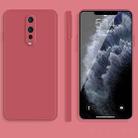 For OPPO R17 Pro Solid Color Imitation Liquid Silicone Straight Edge Dropproof Full Coverage Protective Case(Red) - 1