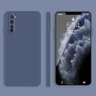 For OPPO Reno3 Solid Color Imitation Liquid Silicone Straight Edge Dropproof Full Coverage Protective Case(Grey) - 1