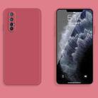 For OPPO Reno3 Pro Solid Color Imitation Liquid Silicone Straight Edge Dropproof Full Coverage Protective Case(Red) - 2