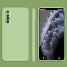 For OPPO Reno3 Pro Solid Color Imitation Liquid Silicone Straight Edge Dropproof Full Coverage Protective Case(Matcha Green) - 1