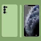 For OPPO Reno5 Pro Solid Color Imitation Liquid Silicone Straight Edge Dropproof Full Coverage Protective Case(Matcha Green) - 1