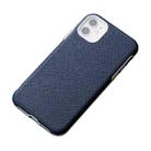 Business Cross Texture PC Protective Case For iPhone 11(Dark Blue) - 1