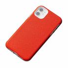 Business Cross Texture PC Protective Case For iPhone 11(Orange Red) - 1