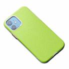 For iPhone 12 mini Business Cross Texture PC Protective Case (Green) - 1