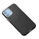 For iPhone 12 mini Business Cross Texture PC Protective Case (Black) - 1
