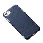 For iPhone SE 2022 / SE 2020 / 8 / 7 Business Cross Texture PC Protective Case(Dark Blue) - 1