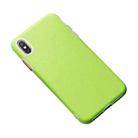 For iPhone X / XS Business Cross Texture PC Protective Case(Green) - 1
