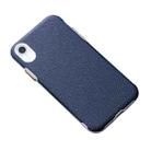 For iPhone XR Business Cross Texture PC Protective Case(Dark Blue) - 1