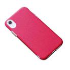 For iPhone XR Business Cross Texture PC Protective Case(Rose Red) - 1