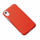 For iPhone XR Business Cross Texture PC Protective Case(Orange Red) - 1