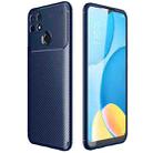 For Realme Narzo 30A Carbon Fiber Texture Shockproof TPU Case(Blue) - 1