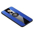 For Huawei Mate 8 XINLI Stitching Cloth Textue Shockproof TPU Protective Case with Ring Holder(Blue) - 1