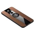 For Huawei Mate 9 XINLI Stitching Cloth Textue Shockproof TPU Protective Case with Ring Holder(Brown) - 1