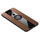 For Huawei Mate 20 X XINLI Stitching Cloth Textue Shockproof TPU Protective Case with Ring Holder(Brown) - 1