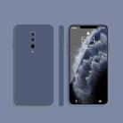 For OnePlus 7 Pro Solid Color Imitation Liquid Silicone Straight Edge Dropproof Full Coverage Protective Case(Gray) - 1