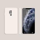 For OnePlus 8 Pro Solid Color Imitation Liquid Silicone Straight Edge Dropproof Full Coverage Protective Case(White) - 1