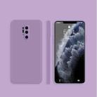 For OnePlus 8 Pro Solid Color Imitation Liquid Silicone Straight Edge Dropproof Full Coverage Protective Case(Purple) - 1