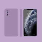 For OnePlus 8T Solid Color Imitation Liquid Silicone Straight Edge Dropproof Full Coverage Protective Case(Purple) - 1