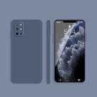 For OnePlus 8T Solid Color Imitation Liquid Silicone Straight Edge Dropproof Full Coverage Protective Case(Gray) - 1